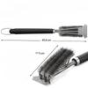 Stainless Steel Barbecue Brush with Scraper for Cleaning and Rust Proof Steel Wire, Ergonomic Outdoor Barbecue Accessories