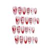 Valentine's Day Cat Eye French Detachable Nail Tips with Hearts, Polka Dots, and Stars – Sweet Ins-Style Design