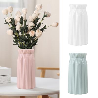 Vaso de flores moderno Vaso de plástico Vaso de flores Cesta Nordic Home Sala de estar Decoração Ornamento de mesa Arranjo de flores Suporte