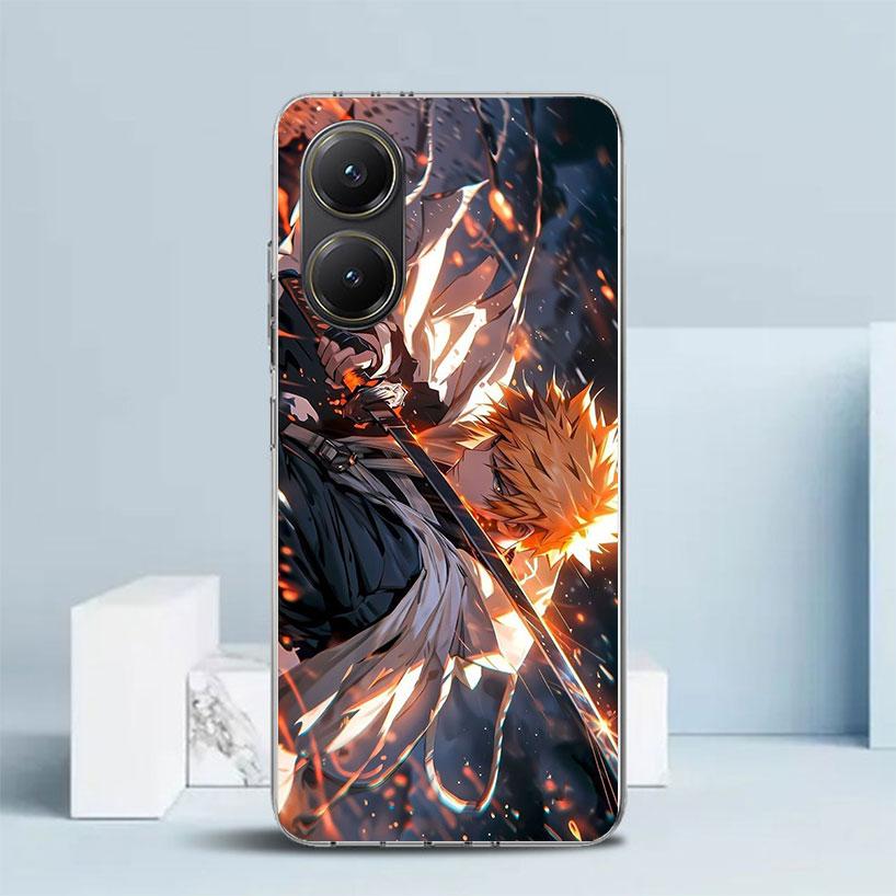 Kurosaki Ichigo Bleach Phone Case For Xiaomi Poco F7 Ultra X5 X6 X7 Pro M7 Redmi 15C 15 13C 13 12C 12 10C 10 10A 9 9C 9A 9T Cove