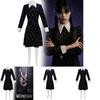 Mittwoch 2-Zeichen-Cosplay-Kleid Aus Flexiblem Material Für Kostümveranstaltungen