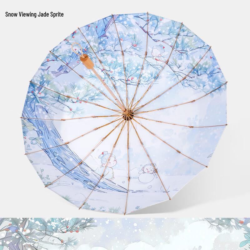 Yamo Large 16-Rib Tri-fold UV Protection Rain & Sun Umbrella