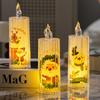 Christmas DecorationsTransparent Crystal Simulation Electronic Candles Festive Decorations Desktop Ornaments Night Lights
