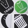 6 Stück Durchmesser 10 cm PVC Recycling Mülleimer Aufkleber Vinyl Aufkleber Decals zum Beschriften von Behältern Mülleimern Heimdekoration