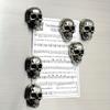 6-18PC Halloween Metal Skull Head Refrigerator Skull Shaped Metal Fridge Magnet Kit Kitchen Home Party Decor Halloween Ornament