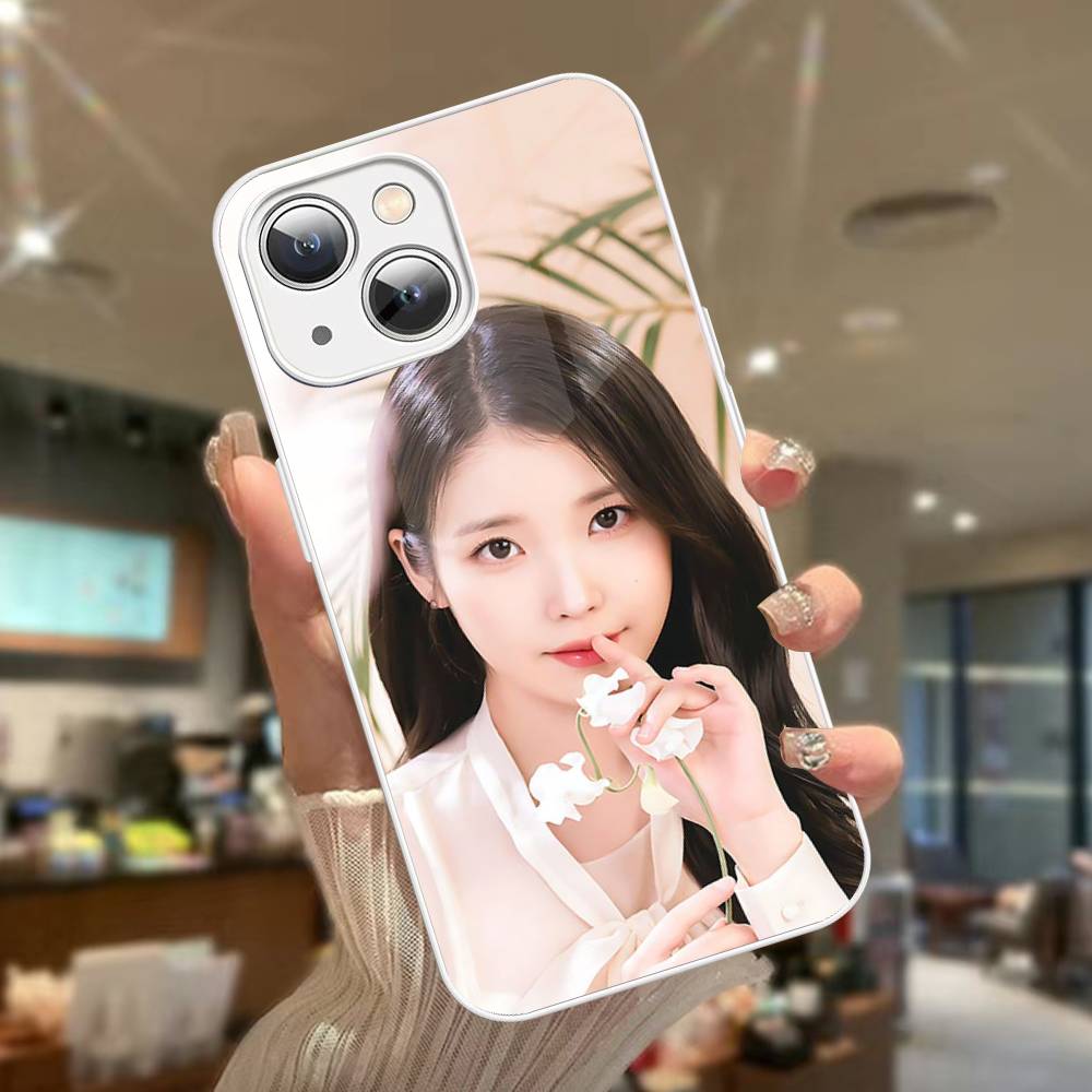 Korean L-Lee Ji Eunes Female Singer For IPhone 14 13 12 Mini 11 Pro XS Max X XR 14 Plus Tempered Glass Cover