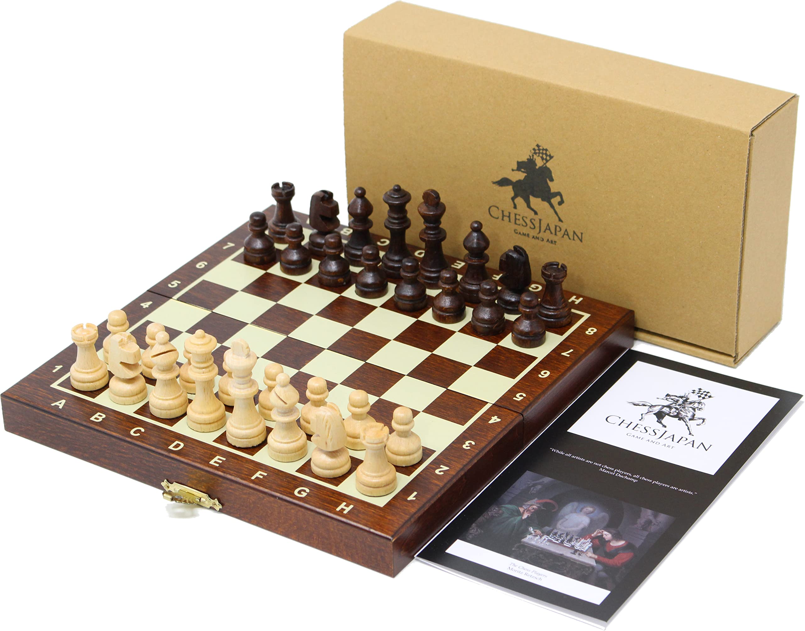 

ChessJapan Chess Set Compact 20cm Wooden Magnetic Type