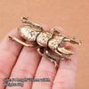3 Style Available Beetles Miniature Figurine Small Desk Decoration Vintage Copper Insect Tea Pets Ornament Home Decor Accessory