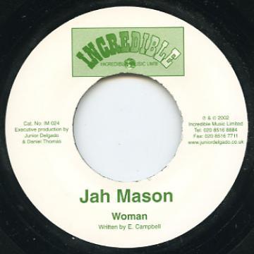 

7inch Record JAH MASON Woman IM024 Incredible Musi 2002 Jamaica Reggae Ska Dub Used