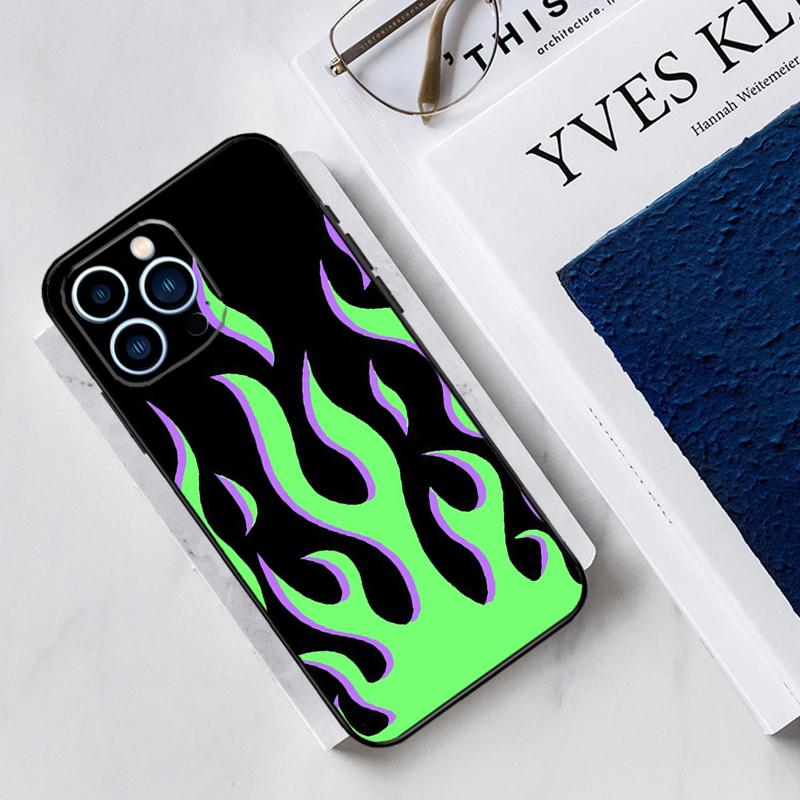 Blue Red Flame Fire Phone Case For iPhone 13 11 12 14 15 16 Pro Max 7 8 Plus X XS XR 12 13 Mini Bumper Cover