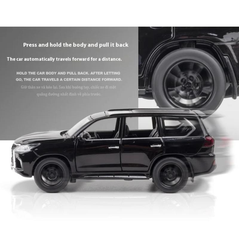 1/32 Scale LEXUS LX570 SUV Alloy Off Road Diecast Metal Model Sound & Light Toy Home Decoration Trendy Ornaments Children Toy Present