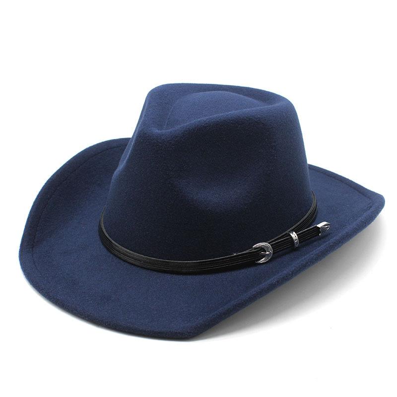 British Felt Hat Retro Top Hat Woolen Men'S And Women'S Western Cowboy Hat, Felt Hat