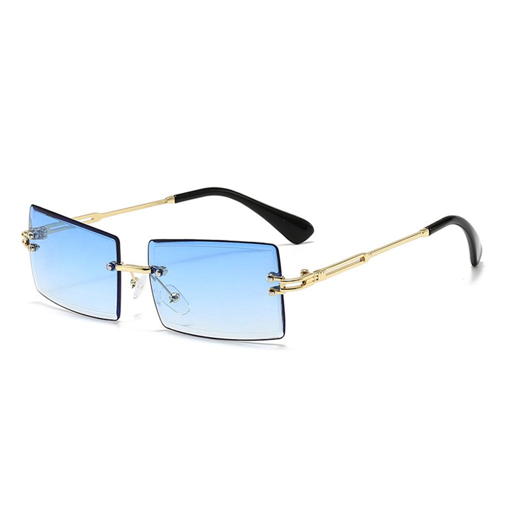 Rimless Fashion Glasses For Women Men Luxury Vintage Fashion Shades Travel Outdoor Glasses