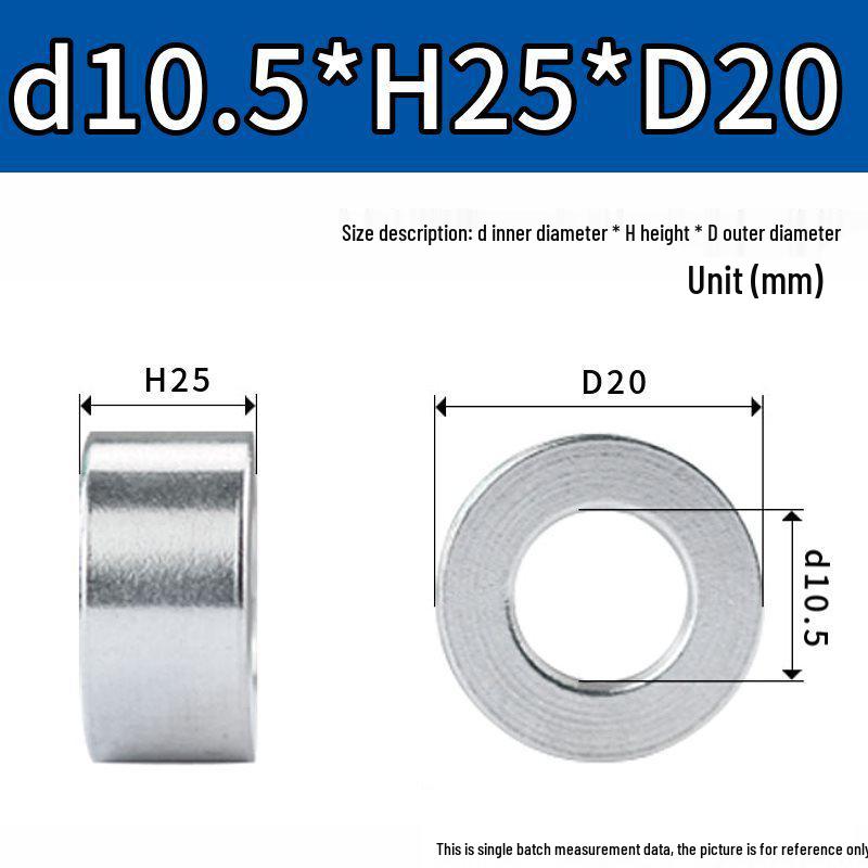 M8M10 Aluminum Alloy Thickened Round Hollow Spacer Sleeve