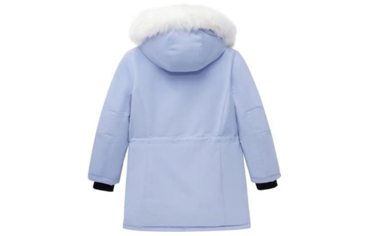 New Balance Down Jackets Women's Blue Hooded Moderate Parka Down Jacket 5PC44432-LBL