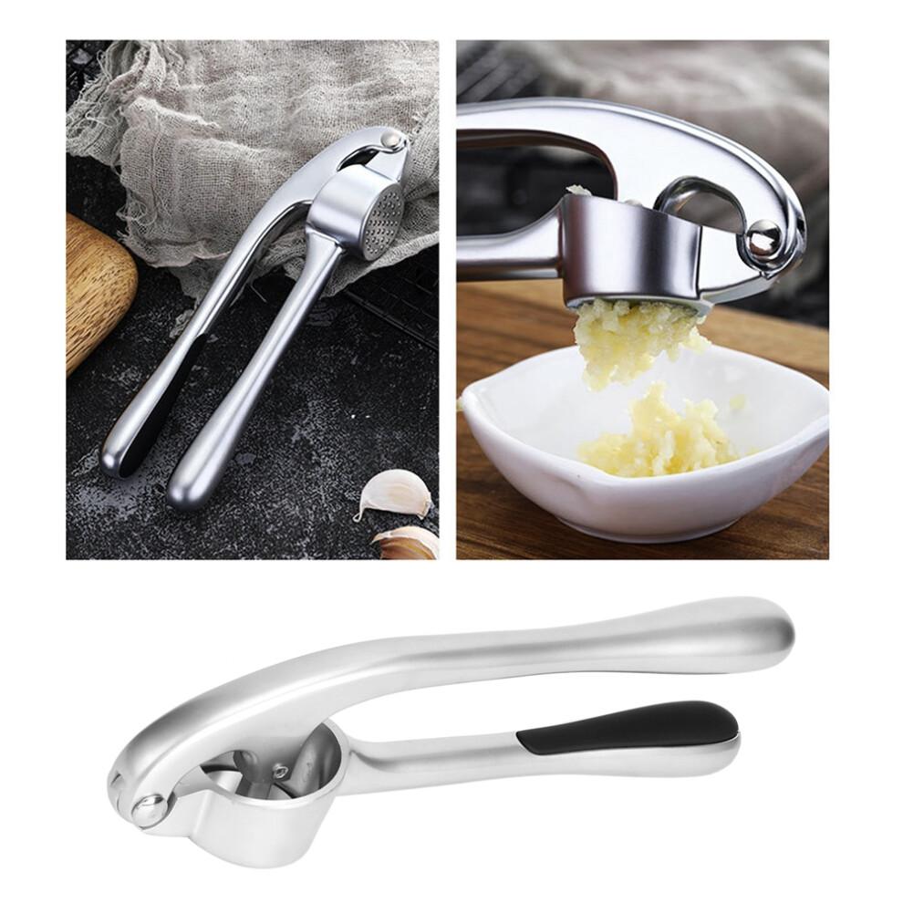 Zinc Alloy 304 Stainless Steel Garlic Press Manual Garlic Crusher Peel Garlic Cloves Mash Garlic Paste Crush Garlic