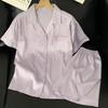 Summer Ice Silk Pajamas for Women: New Style, Sweet & Simple, Short-Sleeved Homewear