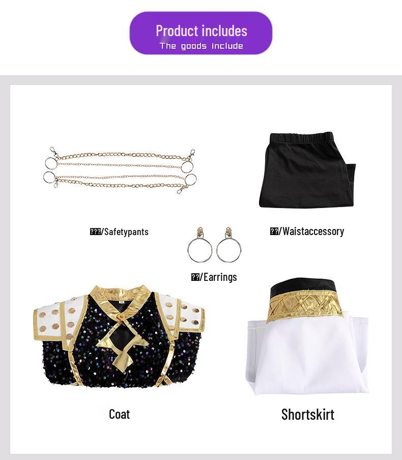 

Xingmanyuan Група Мисливців на Демонів Міра Чорне Золото Косплей Костюм - Видання Zoe Lumi Children s 130