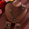 Meier Round crystal necklace earrings zircon rhinestone set - hot selling bridal accessories