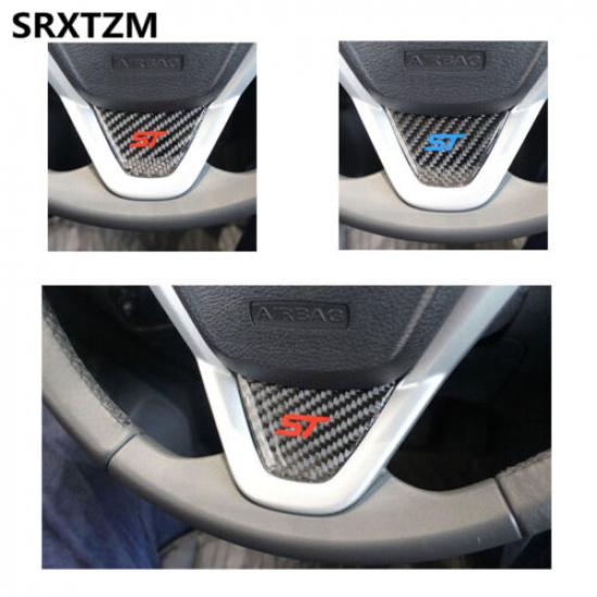 Luxury Carbon Fiber Car Steering Wheel Chin Sticker Trim For Ford ST MK7