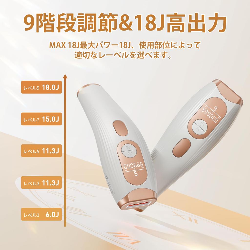 YUDOFICAL Hair Removal Device for Datsumouki Hair Removal At IPL Light for Men and 9 Levels of 18J High 3 Function Hair Removal for the Whole Japanese