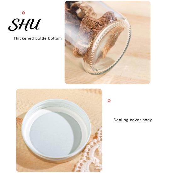 Sealed Jar with Silicon Seal 300/400/500/650ML Glass Screw Airtight Lid Large Capacity Clear Multifunctional Fruit Dry Goods Jam Nuts Grain