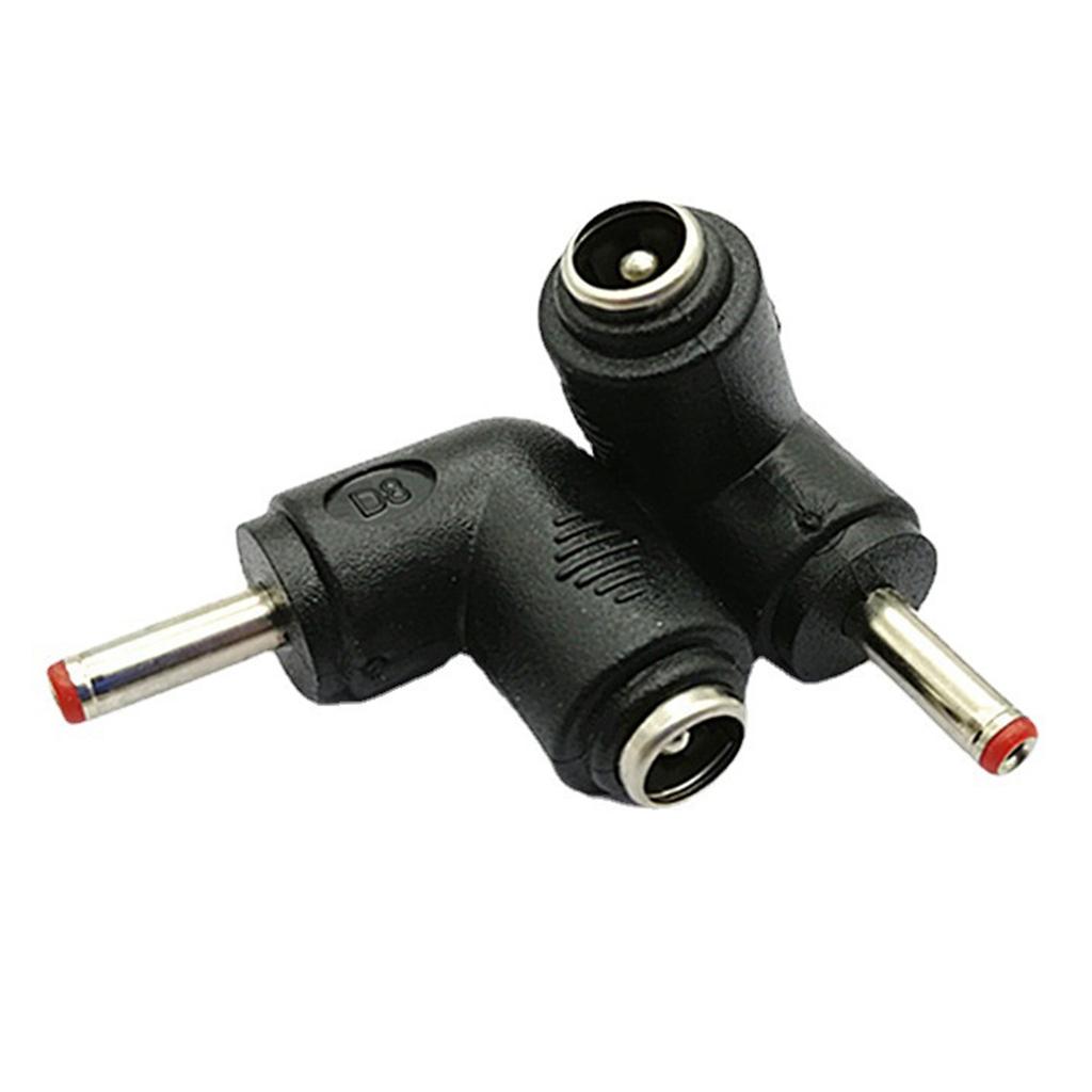 Adapter zasilania 90 stopni DC5.5x2.1mm na DC3.5x1.35mm Żeński na Męski Złącze Konwertera Ładowania dla Laptopów