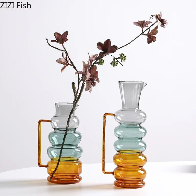 Minimalism Bubble Circle Glass Vase Hydroponics Plant Pot Table Decoration Flowers Arrangement Floral Vases Room Aesthetic Decor