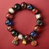 Incense Ash Prayer Bracelet Colorful Enamel Lucky Charm Bracelet Glass Bead Bracelet  Men