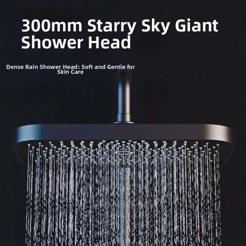 Grey Shower System High Pressure Rainfall Shower Set Digital Shower Faucet Set Water Saving