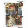 Autumn Park Lamppost Full Round Drill Diamond Painting Kit DIY Sparkle Art Canvas for Adults Relaxing Craft and Home Decoration Gift Idea Set