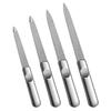 Double-Sided Stainless Steel Nail File and Buffer Set with Frosted Finish
