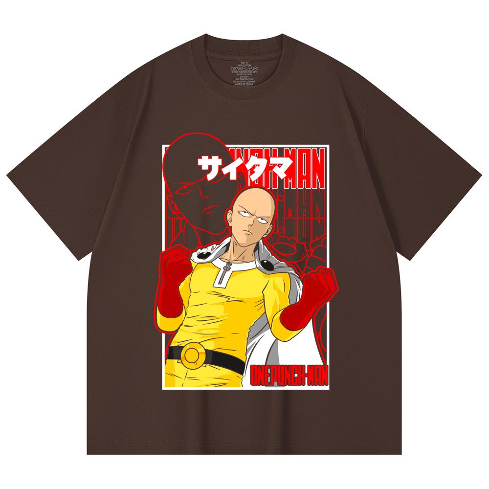 T-shirt Unisex Pesante 100% Cotone 230 g/m² con Stampa Saitama One Punch Man V7
