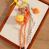 Original Manual Weave Flower Candy Key Chain Bluebells Orange Strawberry Backpack Pendant