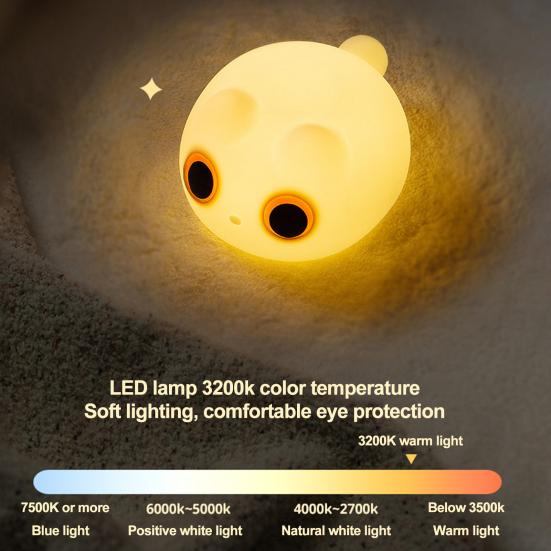 

Yousheng Kids Night Light Cartoon Cat Shape Перезаряжаемый ночник 2 уровня для детской спальни Ночной светильник Декор комнаты белый