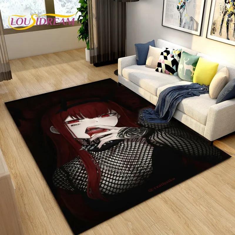 Zero Two DARLING In The FRANXX Anime Area Rug,Carpet Rug for Living Room Bedroom Sofa Doormat Decoration, Kid Non-slip Floor Mat