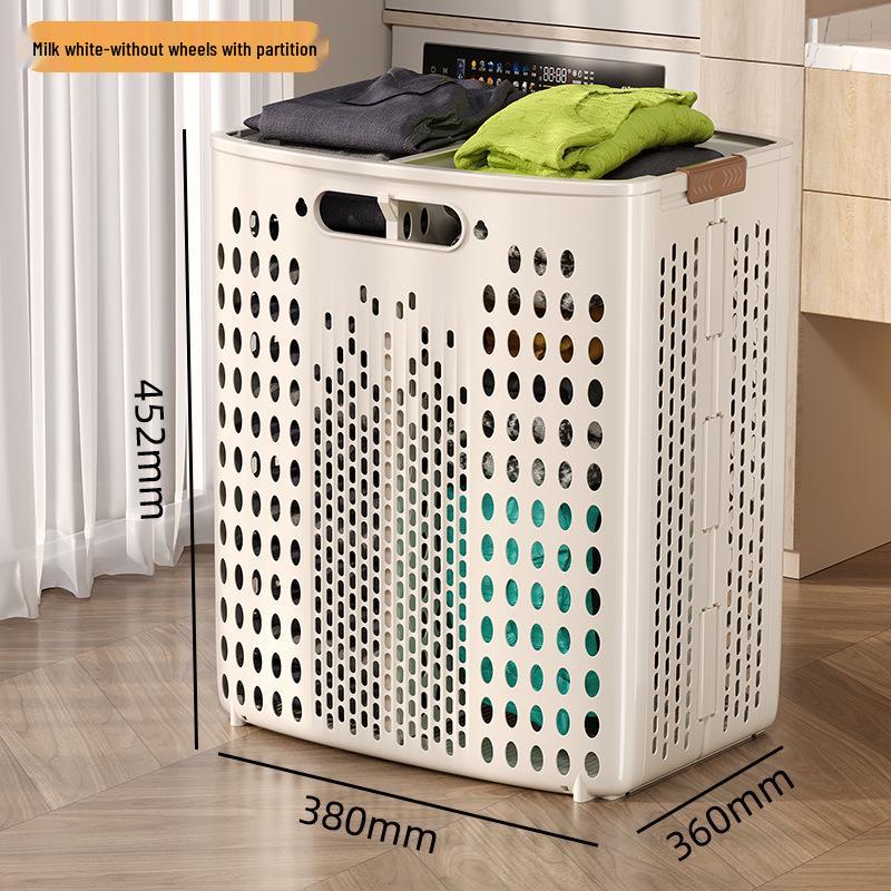 Extra Large Foldable Laundry Basket with Wheels - High Capacity, Movable & Durable