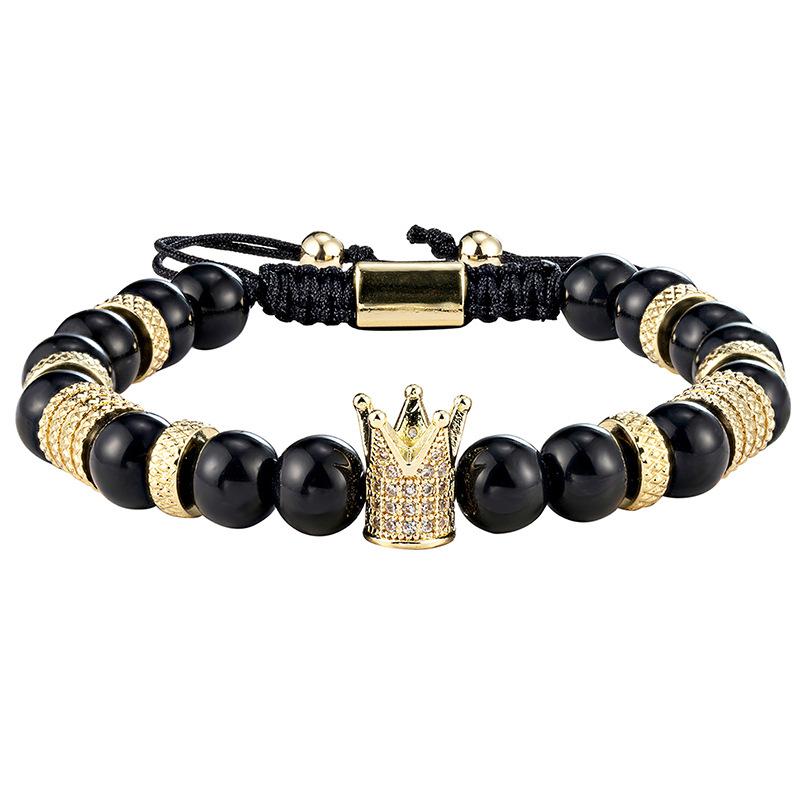 Crown Beads, Fashion Spacer Crown Braided Bracelet Accessories Bracelet