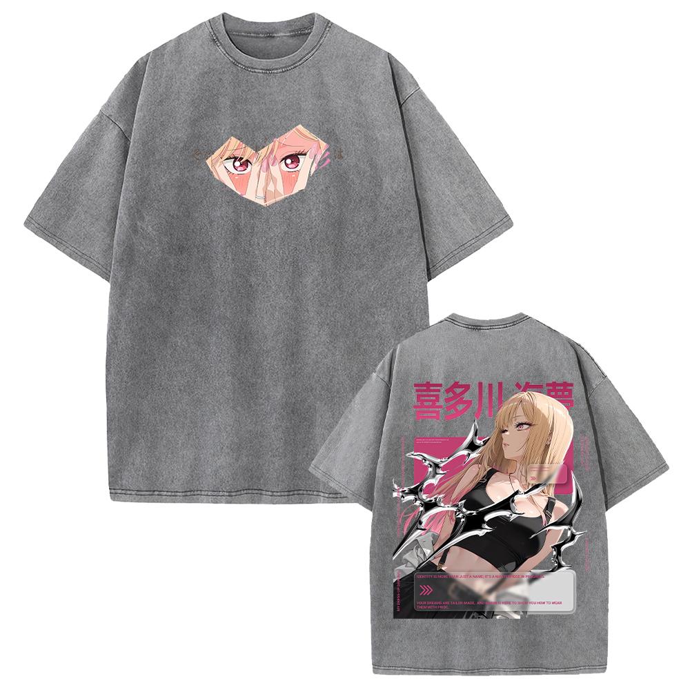 T-shirt Anime My Dress-Up Darling Marin Gotico Y2k T-shirt Lavata Uomo Donna Abbigliamento Estivo Manica Corta Top