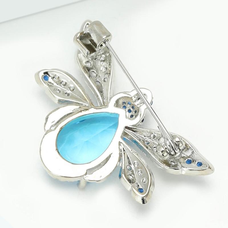 Sparkling Crystal Bees Pin Fashion Jewelry For Shirt Jacket Dress Decoration Playful Design Rhinestones Pin Accessory
