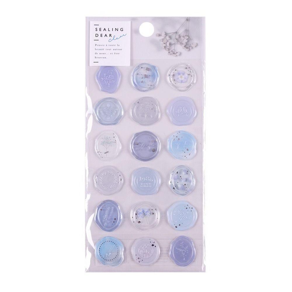 Decorative Wax Seals Stamp Sticker Transparent Envelope Seal Sticker DIY Scrapbooking