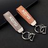 Premium leather Ultra-clear printing Metal fob key chain For Volvo XC70 Accessories