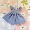 Short/Long Sleeve Printed Dresses White Cardigan for 1/11 OB11 Dolls Tops for 1/12 BJD Dolls Outfits Dresses DIY Doll Clothes