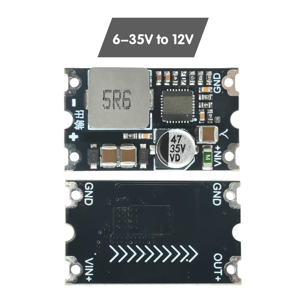 DC-DC Buck Module 6-35V to 5V 12V Fixed Output Power Converter 8A Mini Buck Regulator Step Down Module with TVS 500kHz lowripple