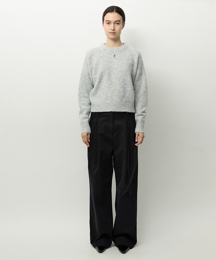 Leopeusaideuhwaiteulabel Boucle Crewneck Knit Cloud Blue