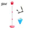 Bubble Machine for Outdoor Use Kids 46 Inch Vertical Maker with Adjustable Height Three-Section Flexible Blower Tube Battery Music Light Toddlers