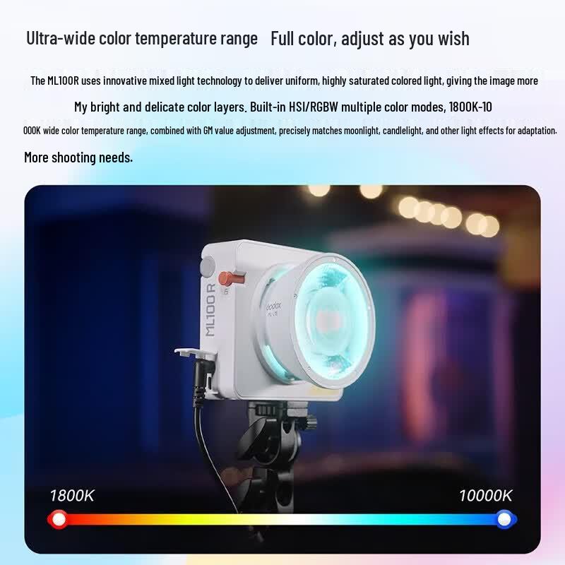 Godox ML100R Full-Color Portable LED Fill Light