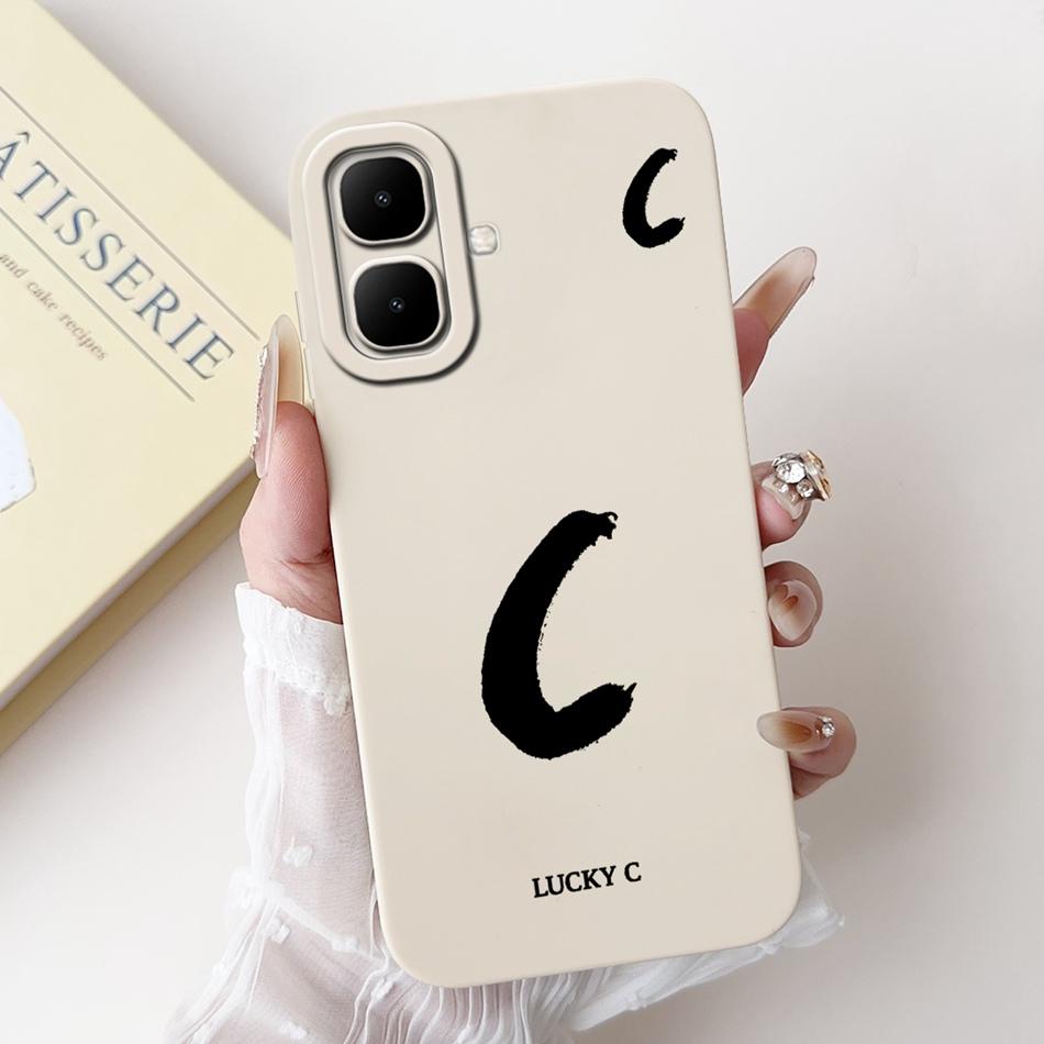 For Infinix Smart 10 2025 Lucky Initial Letter Phone Case For Infinix Smart10 Soft Silicone Shockproof Cases