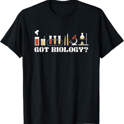 Lustiges Biologie T-Shirt - Wissenschaft Reagenzgläser Mikroskop T-Shirts