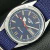 VINTAGE SEIKO 5 AUTOMATIC 6309A REFURBISHED JAPAN MENS BLUE DIAL WATCH A444314-1